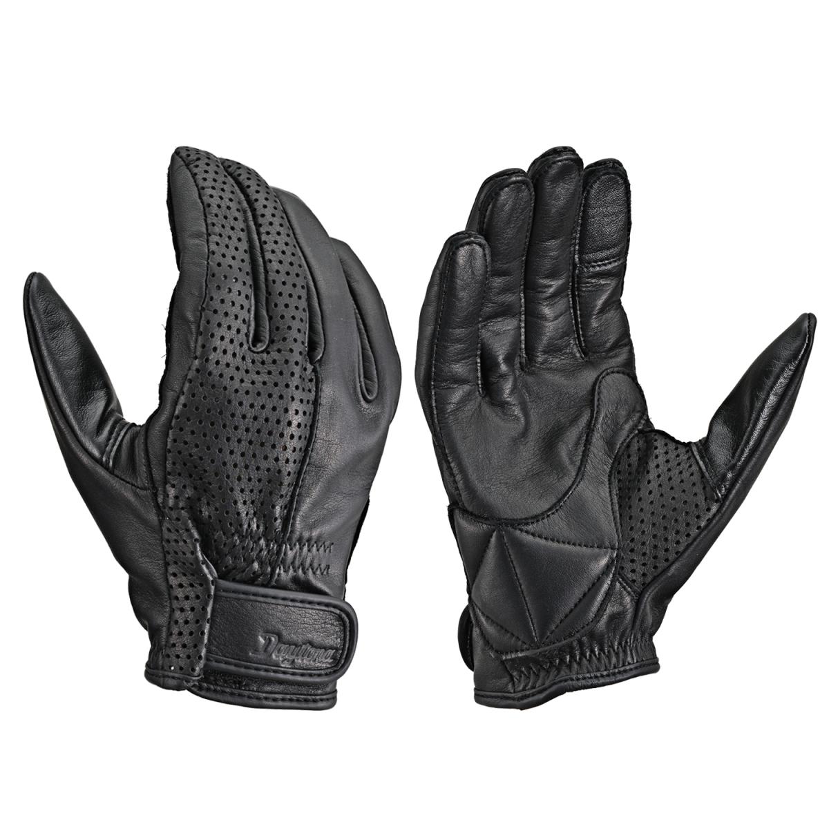 Gloves - Daytona (デイトナ) DG-038 ピケ縫いパンチンググローブ ブラック/M 65790