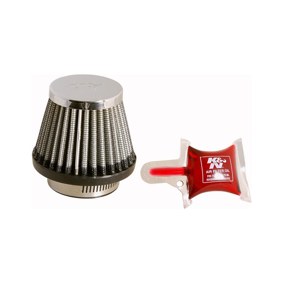 通用型 - K&N (ケーアンドエヌ) ラウンドテーパー エアフィルター クローム Φ43(51:76X60) RC-2490