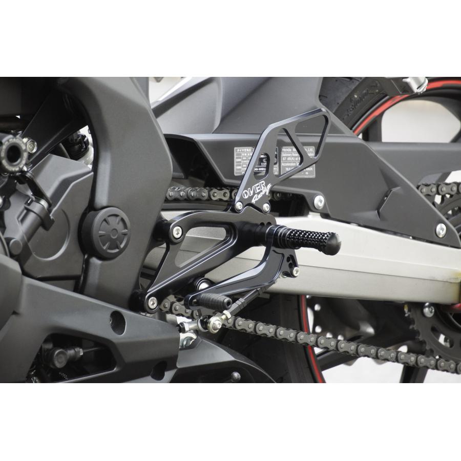 OVER RACING (オーバーレーシング) バックステップ 4ポジション ブラック CBR250RR 51-02-01B オーヴァーレーシング