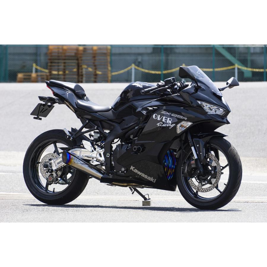 126 cc 〜250 cc  - OVER RACING (オーバーレーシング) チタンメガホンマフラー 4-2-1 ZX-25R ZX-25RSE エンド焼き有
