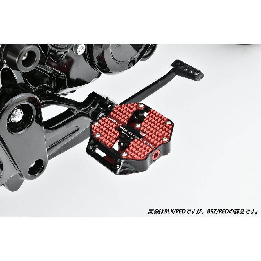 OVER RACING (オーバーレーシング) フラットペダル スモール ブロンズ/レッド GROM /Monkey125 /DAX125 51-012-21BR