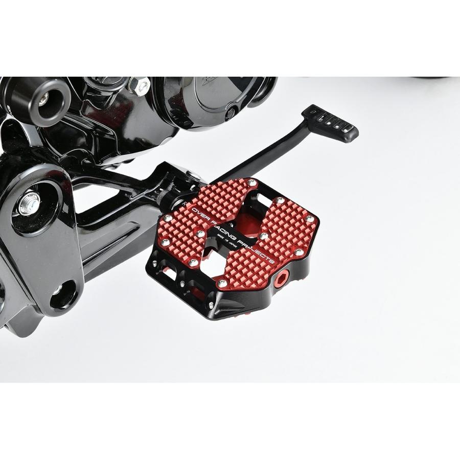 OVER RACING (オーバーレーシング) フラットペダル ラージ ブラック/レッド GROM /Monkey125 /DAX125 51-012-22B