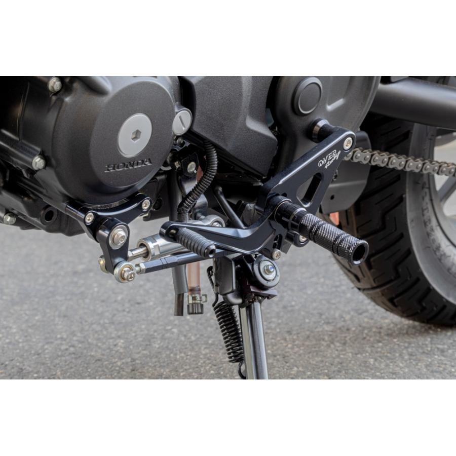 OVER RACING (オーバーレーシング) バックステップ 4P ブラック Rebel250 E-Clutch 51-132-02B