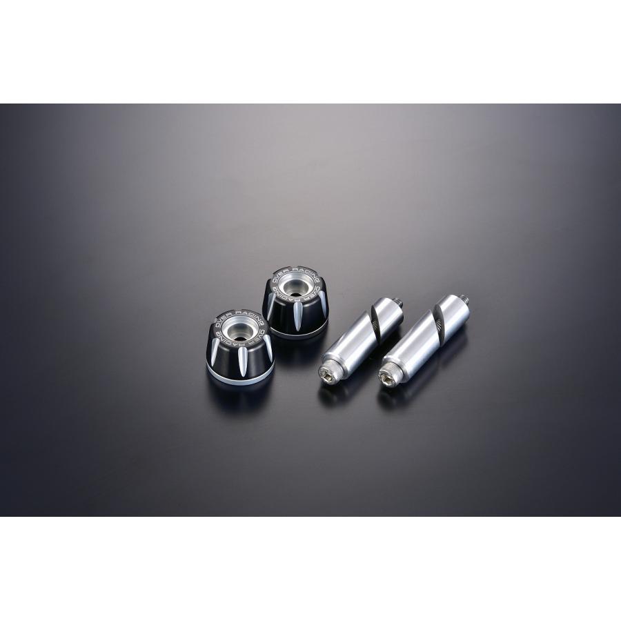 OVER RACING (オーバーレーシング) バーエンド Type2 ブラック/シルバー 55-99-031S