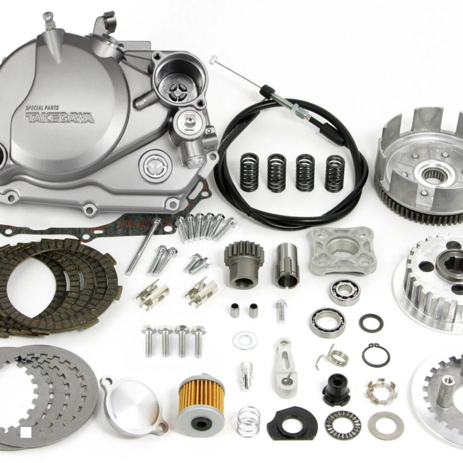 SP武川 (SPタケガワ) スペシャルクラッチキット(アルミダイカスト/シルバー塗装) 6/12Vモンキー/ゴリラ/モンキーFI(ノーマルメインシャフト専用) 02-01-0483