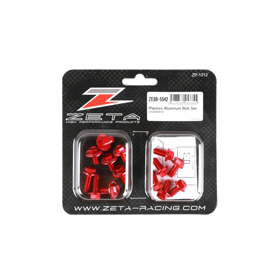 Rakuten - ZETA アルミボルトセット 外装用 レッド DRZ400S/SM 14pcs