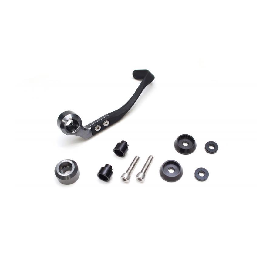 アクティブ ブレーキレバーガード&バーエンドSET ガンメタ 取付け部 M8用 30803M08