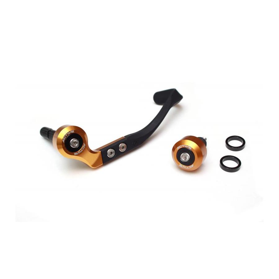 アクティブ ブレーキレバーガード&バーエンドSET ゴールド ハンドル内径φ13.5-φ15.25用 30805013