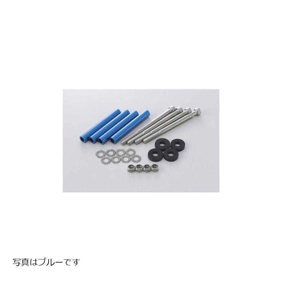 アクティブ ストレートオイルクーラーサイドカラー＆ボルト 10ROW 4PC ワッシャー ラバー付 シルバー 7..