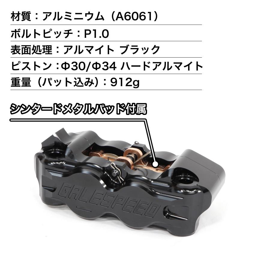 GALE SPEED (�����륹�ԡ���) �ӥ�å� �ե����4P�����ѡ� �� ��34-30 �֥�å� �饸���� 108mm�ԥå� GSBFCAL3430FB