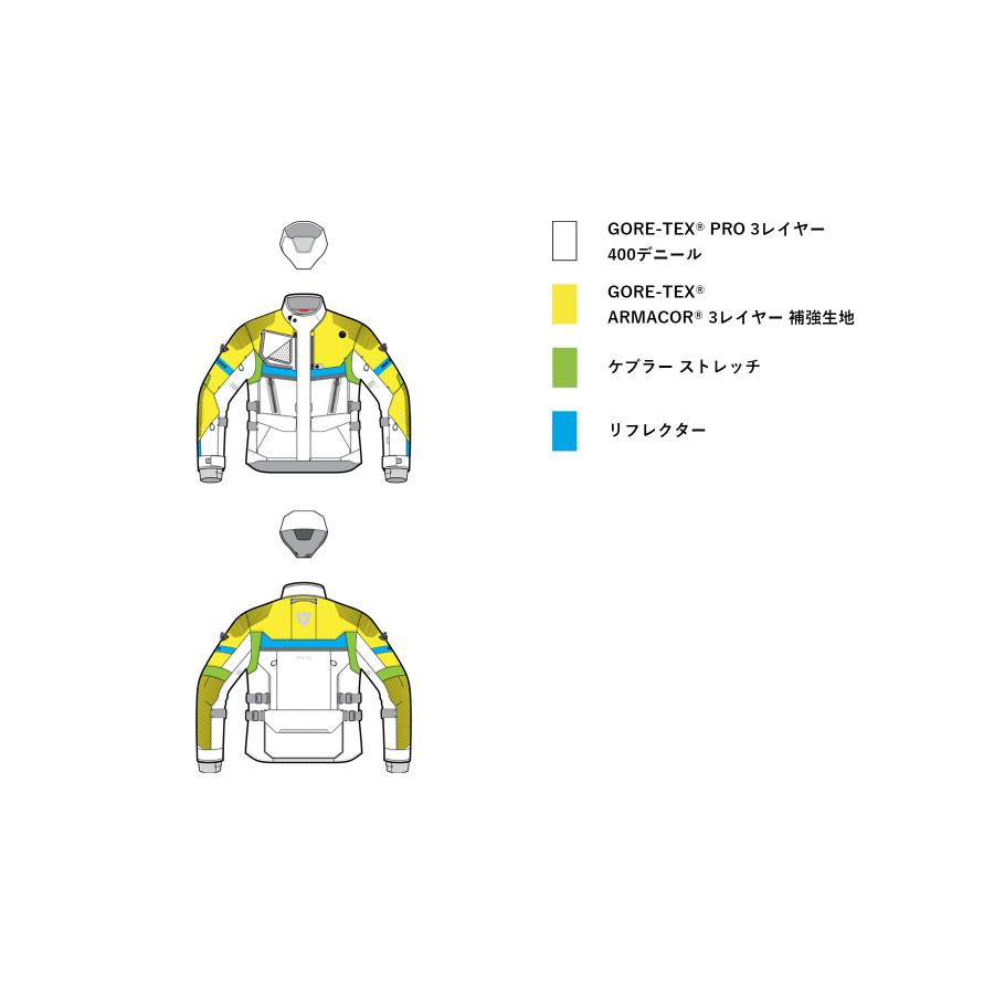 REVIT (レブイット) ドミネーター3 GTX GORE-TEXジャケット シルバー/ブルー L FJT...
