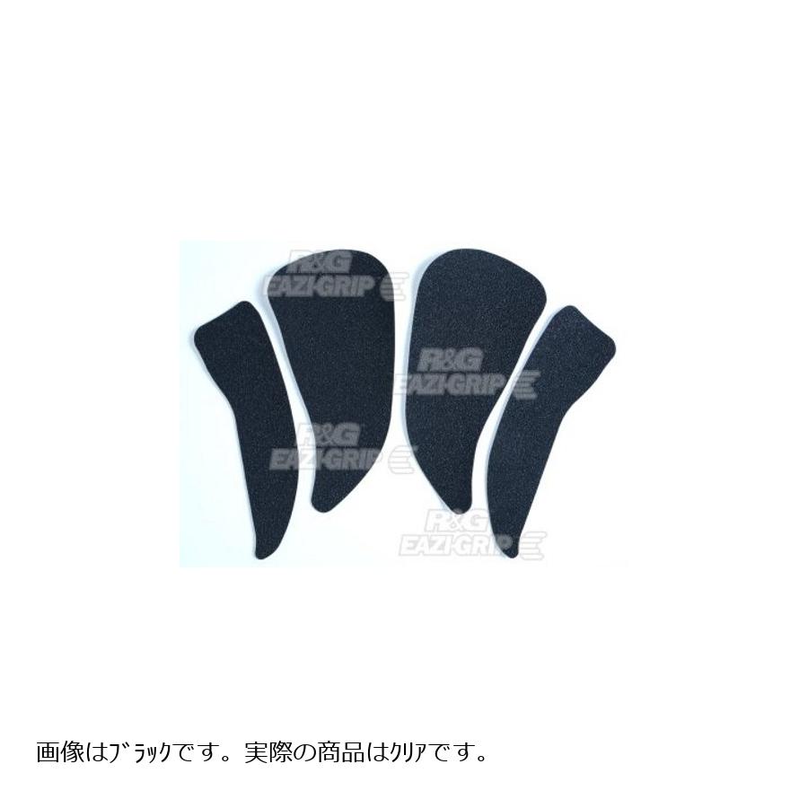 メーカー名：アールアンドジー メーカー品番：RG-EZRG412CL タンク周りに貼り付けることにより、表面の突起物が滑りを抑制し、確実にグリップして今まで以上にバイクをコントロールしやすくなります。 販売備考：キャンセル不可商品です。4-Grip Kit 適合情報： カワサキ[KAWASAKI] Z1000 [ZRT00D] 10-13 色[カラー]：クリア 材質[素材]：PVC 内容量[数量]：4枚 備考：キャンセル不可商品 ※取り付け、組み立ては信頼のおける整備士にご依頼下さい。 ※取り付けに関しては車体へ追加工が必要な場合があります。Z1000 (10-13)　Clear 4-Grip Kit ブリティッシュスーパーバイクシェアNO.1の使用率を誇るタンクトラクショングリップ。 タンク周りに貼り付けることにより、表面の突起物が滑りを抑制し、確実にグリップして今まで以上にバイクをコントロールしやすくなります。 また、衣類、レーシングスーツにダメージを与えにくい素材を使用しているため、安心してご使用いただけます。 国産車の各車種専用にカットされたパッケージ製品タイプです。