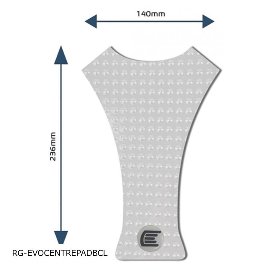 R&G (アールアンドジー ) Eazi-Grip タンクグリップ:EVO:クリア Centre Tank pads in ブラック - Design B RG-EVOCENTREPADBCL