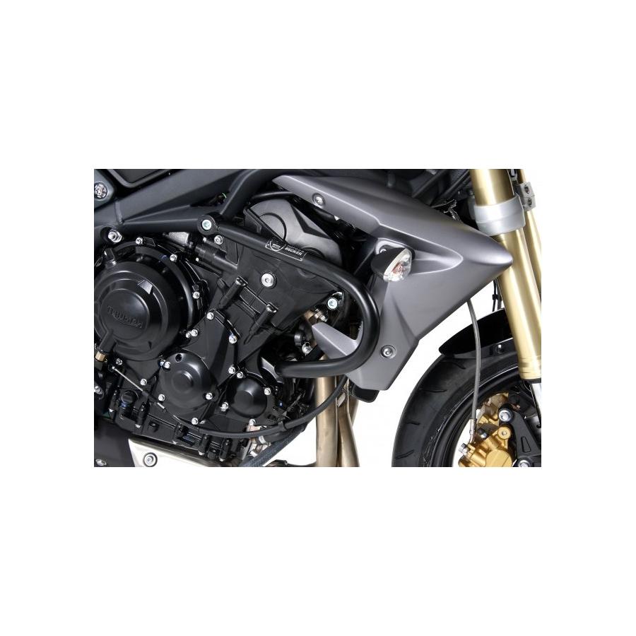 ヘプコ&ベッカー エンジンガード ブラック ストリートトリプル Street Triple 675 R