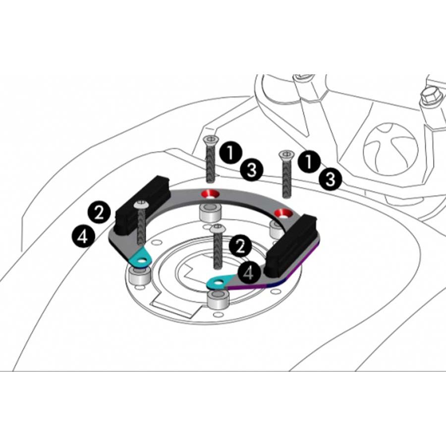 ヘプコ&ベッカー ロックイット（Lock-it) タンクリングフィッティング6H BMW KTM ドゥカティ ドカティ Ducati