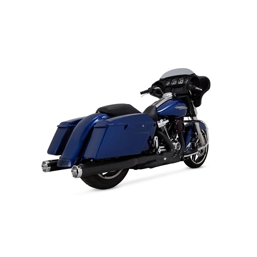 Other - バンス＆ハインズ Monster Round スリップオンマフラー ブラック TOURING(M8) 17-22 1801-1175