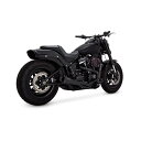 バンス＆ハインズ ステンレス2-1 アップスウィープ フルエキゾーストマフラー PCX ブラック Softail(Fat Boy, Breakout, Low Rider ST除)