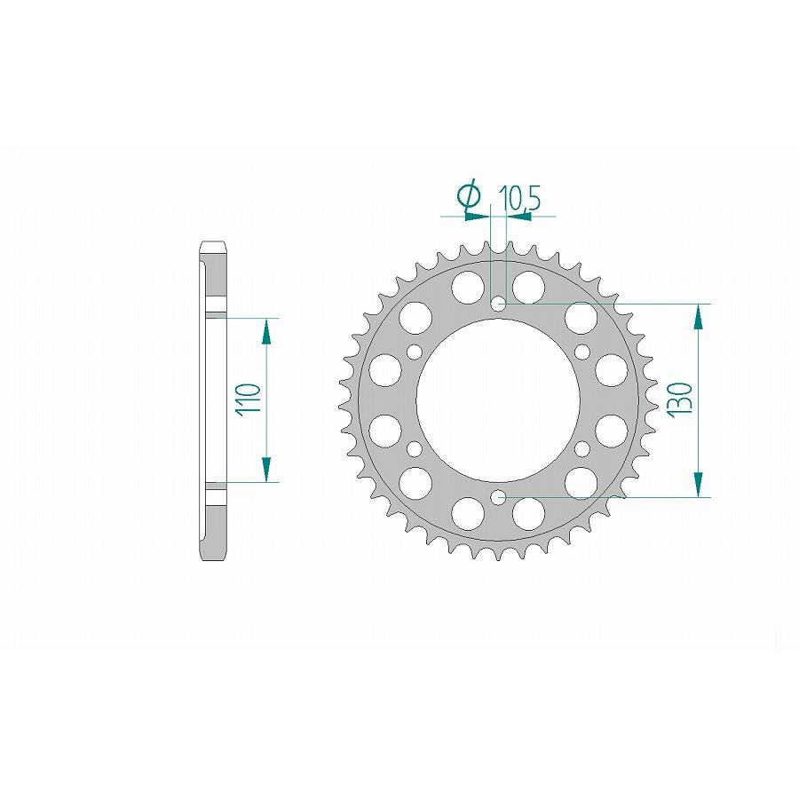 AFAM (アファム) リアスプロケット ハードアルマイト 13815-45