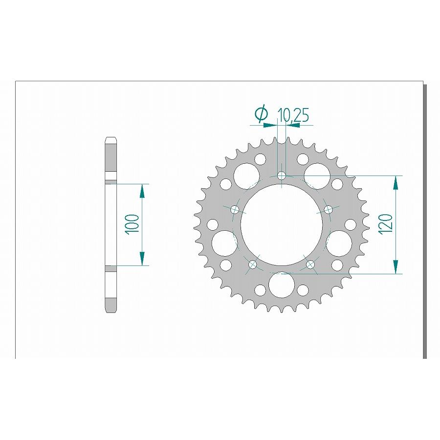 AFAM (アファム) リアスプロケット 525-43 1000 RSV R FACTORY 1000 TUONO RACING