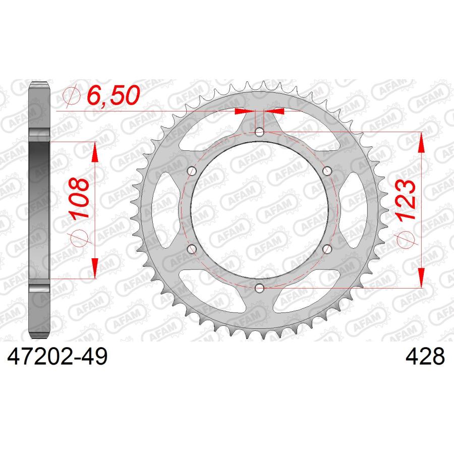 AFAM (アファム) フロントスプロケット 428-49 125 GRP MULHACEN TERRA 47202-49