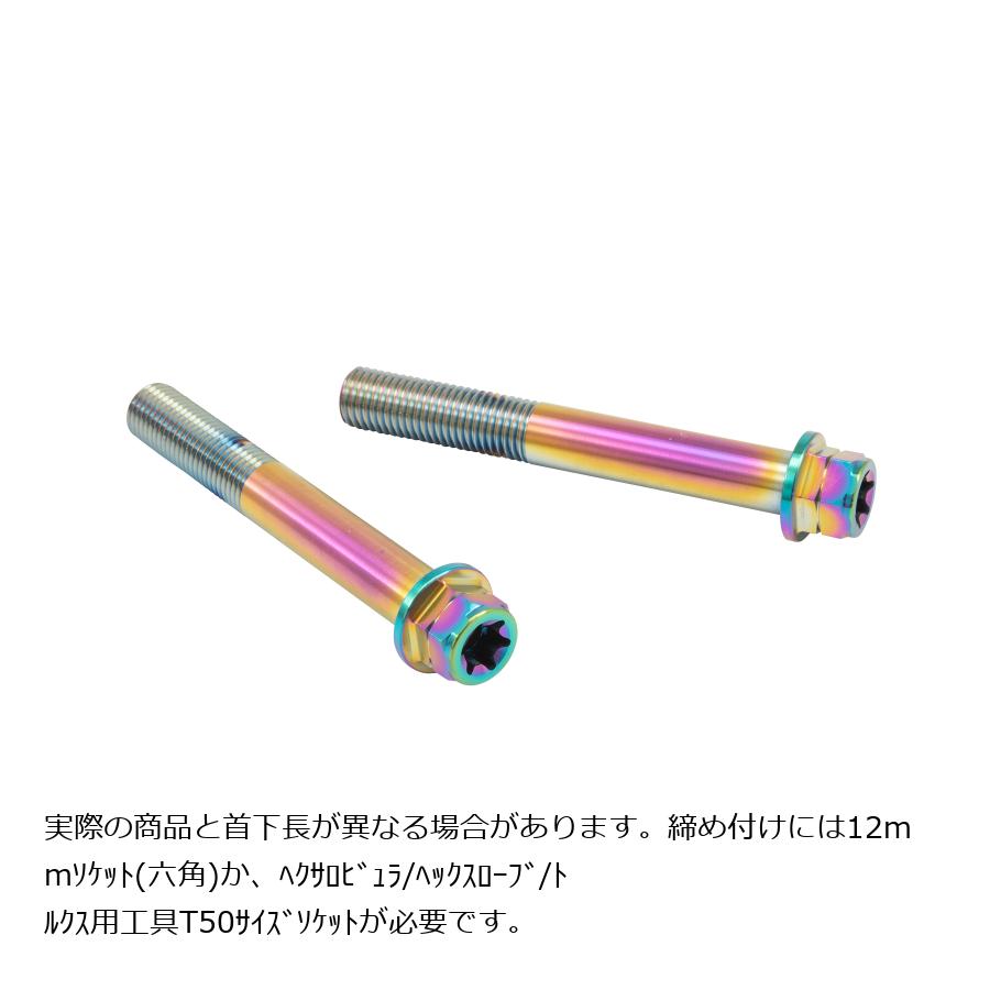 プロトブレンボ ステンレスキャリパーマウントボルト チタン色 85mm フランジ六角 M10/P1.25 ヘクサロビュラ 2本入 CMBF-085T