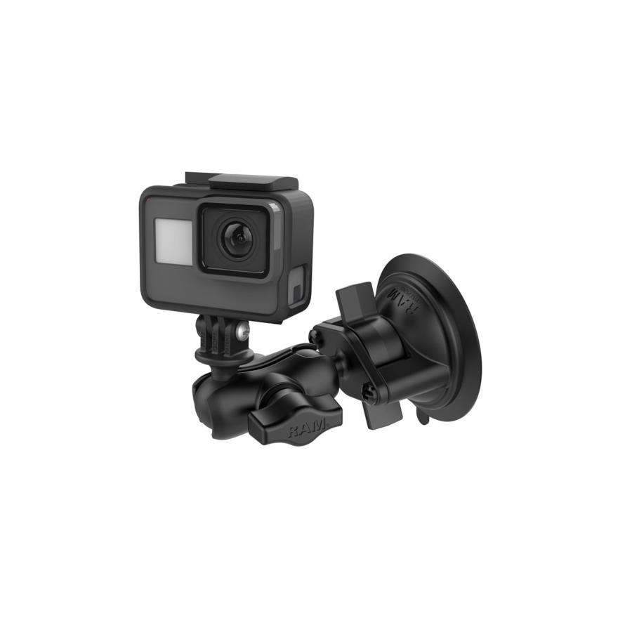 ラムマウント GoProマウント＆サクションベースセット(ショートアーム) 吸盤径69.8mm 1インチボール RAM-B-166-A-GOP1U