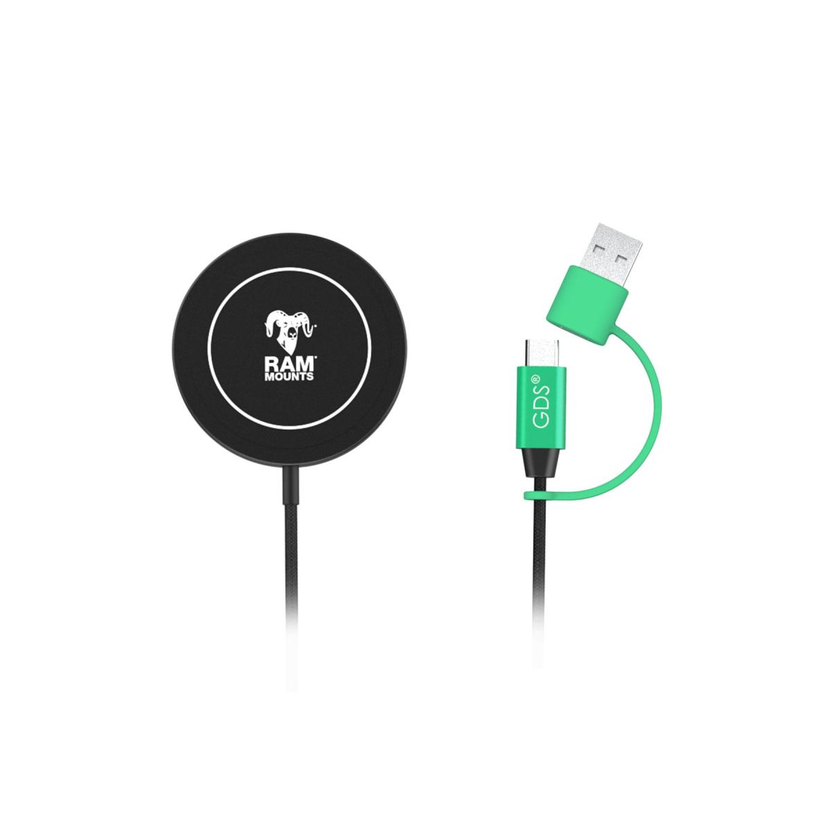 RAM MOUNTS (ラムマウント) 防水ワイヤレス充電パック Qi2(最大15W出力) RAM-GDS-CHARGE-W2M