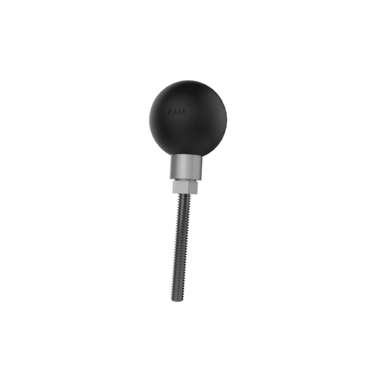 メーカー名：ラムマウントメーカー品番：RAM-273U販売備考：ネジサイズ1/4inch-20 x 1.75inch。重量:72g色[カラー]：ブラックサイズ：1.5インチボール重量[グラム]：73材質[素材]：高強度アルミニウム(Marine-grade aluminum)、ステンレス(Stainless steel)仕様：汎用内容量[数量]：1個付属品：1/4inch-20 x 1.75inchスタッドボルト特記事項：この商品はCサイズ(1.5インチボール)規格です。他のボールサイズとの互換性はありません。使用上の注意：※取付け時は使用環境、取付け箇所の必要に応じて適宜市販の緩み止め接着剤などを使用して確実に固定してください。※必ず使用用途に合った耐荷重のボールサイズをお選びください。また万が一の脱落防止のため、装着機器には脱落防止用ストラップなどを使用してください。※製造工程上、製品表面の塗膜に一部色ムラや剥がれ、バリが見受けれらる場合がございます。製品の使用・機能的に問題がない場合は補償対象外となります。商品区分：ボールアダプター