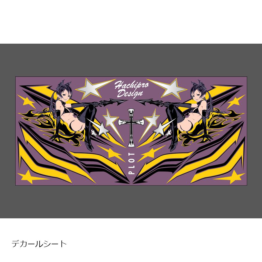 PLOT (プロト) デカール デビルプロトタン Y＆P M 汎用 イエロー＆PPL Mサイズ PDK100YP-M