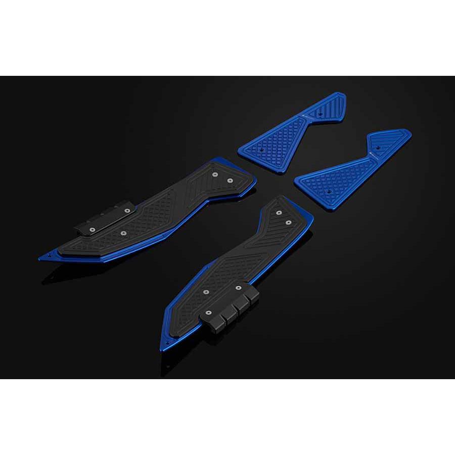 BIKERS (バイカーズ) フットプレート 左右セット ブルー/ブラック NMAX Y0226-BLU-BLK