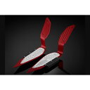BIKERS (バイカーズ) フットプレート 左右セット レッド/シルバー XMAX Y0316-RED-SLV