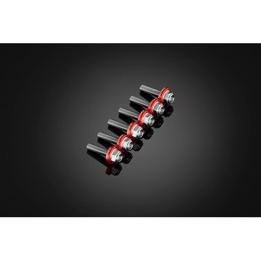 BIKERS (バイカーズ) スクリーン用 ステンレスボルト 6個 オレンジ YZF-R15/R125 C0424-ORG