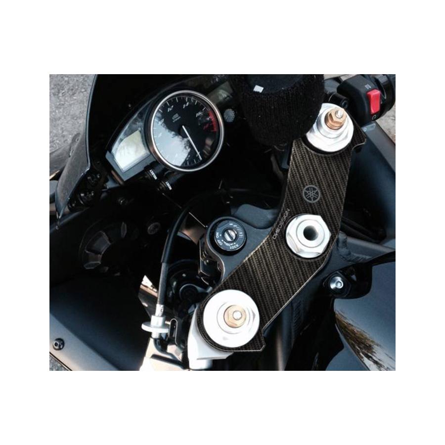 ワンデザイン トップブリッジステッカー カーボン柄 YZF-R6 PPSY10P