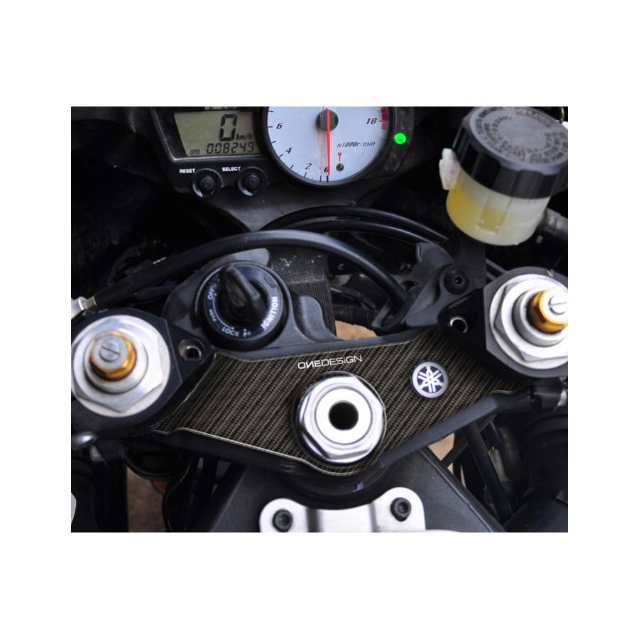 ワンデザイン トップブリッジステッカー カーボン柄 YZF-R6 PPSY9P