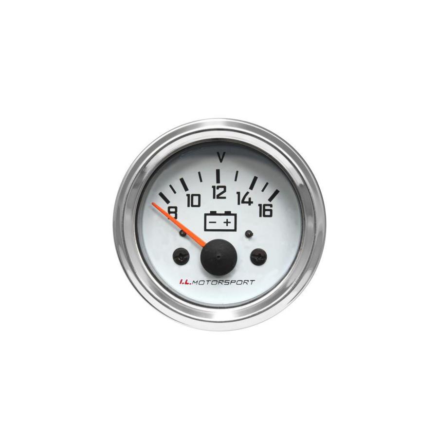 アイエルモータースポーツ 52mmメーターホール用電圧計 白文字盤 NA6CE/NA8C/NB6C/NB8C NAB-301288