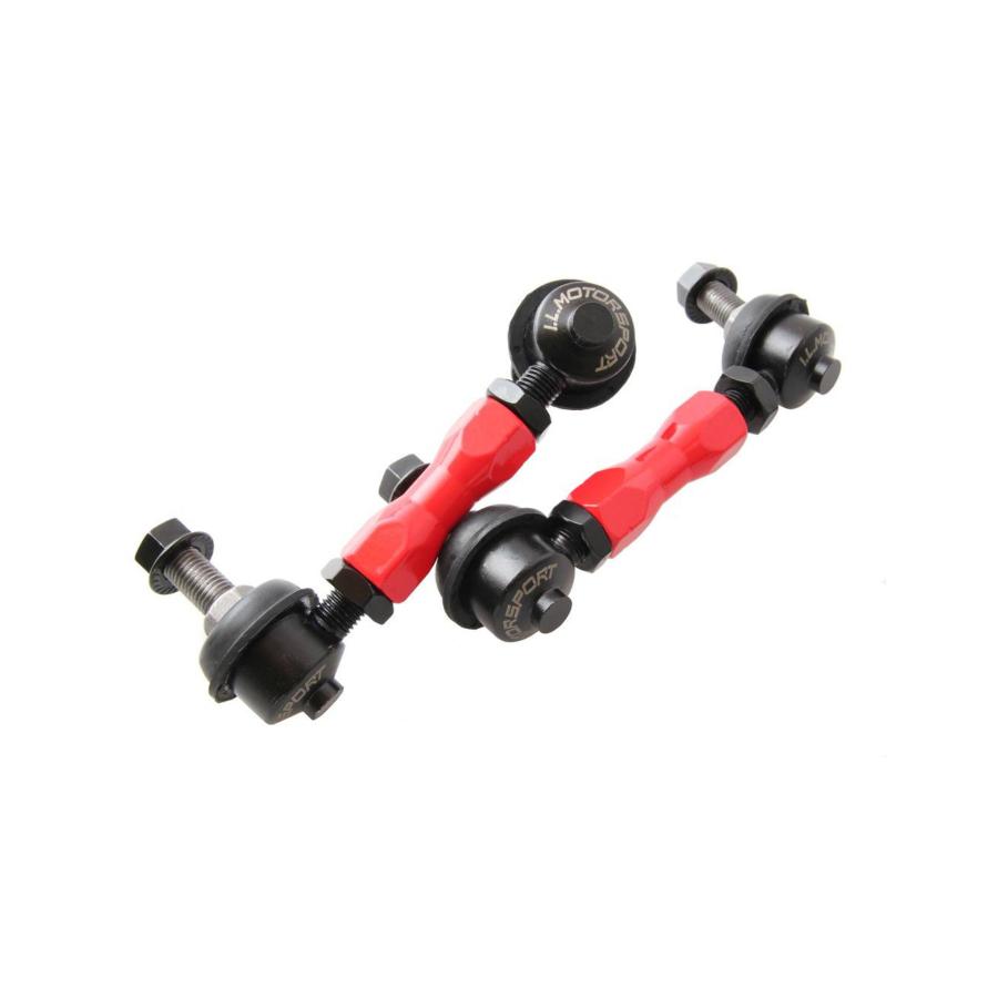 ILモータースポーツ (アイエルモータースポーツ) スタビライザーリンク 全長調整式 左右セット レッド NB6C/NB8C NB0-0985