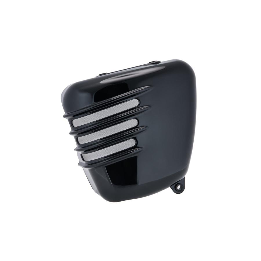 Motone(モートーン) サイドカバー リブ グロスブラック 左側のみ 空冷 スクランブラー Scrambler MTE132