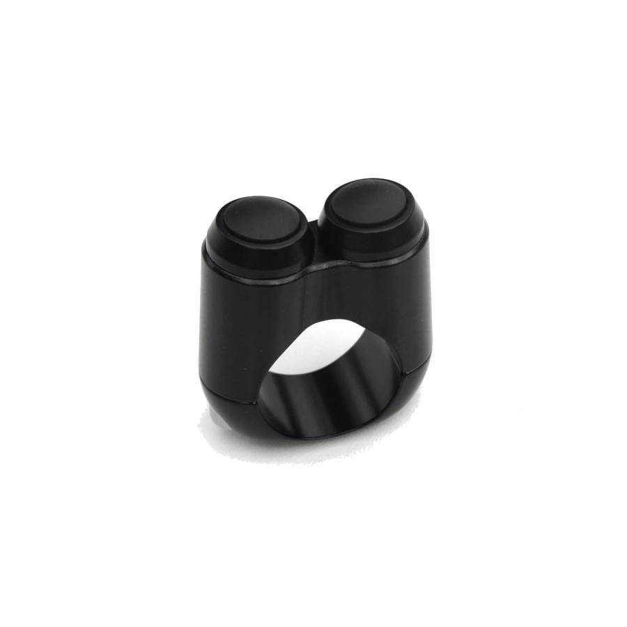 モートーン プッシュスイッチ 2ボタン ブラック 25.4mmハンドル用 MME002