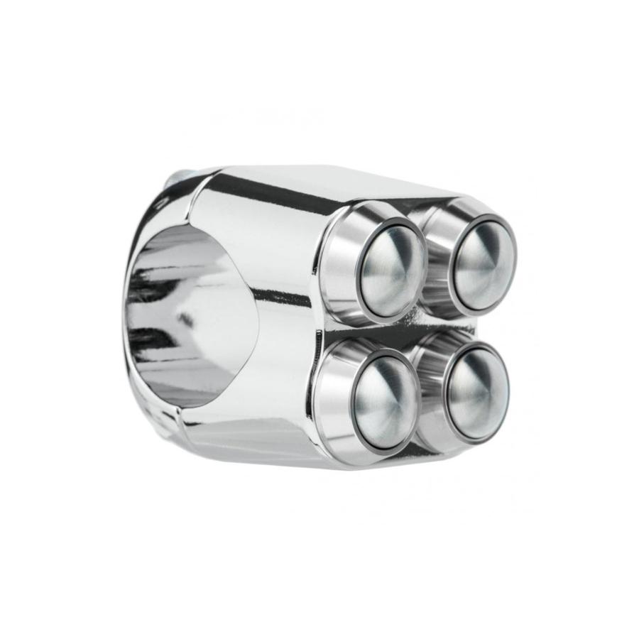 モートーン プッシュスイッチ 4ボタン クローム 25.4mmハンドル用 MME014(2.0)