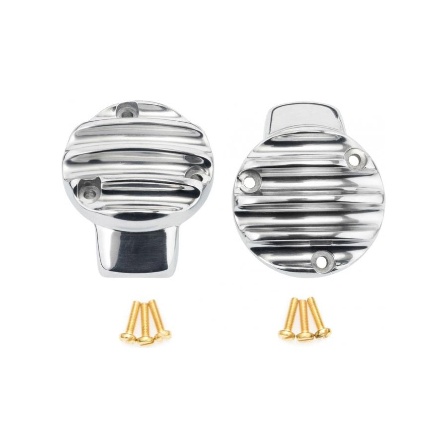 Motone(モートーン) スロットルボディカバー リブ ポリッシュ T120 スラクストン Thruxton1200/R/RS Bobber MMU015