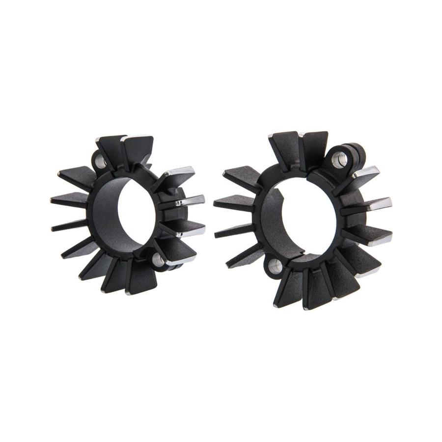 Motone(モートーン) エキゾーストクランプ フィン ブラック/ポリッシュ T100/T120 SpeedTwin900 スクランブラー Scrambler900 MMU505