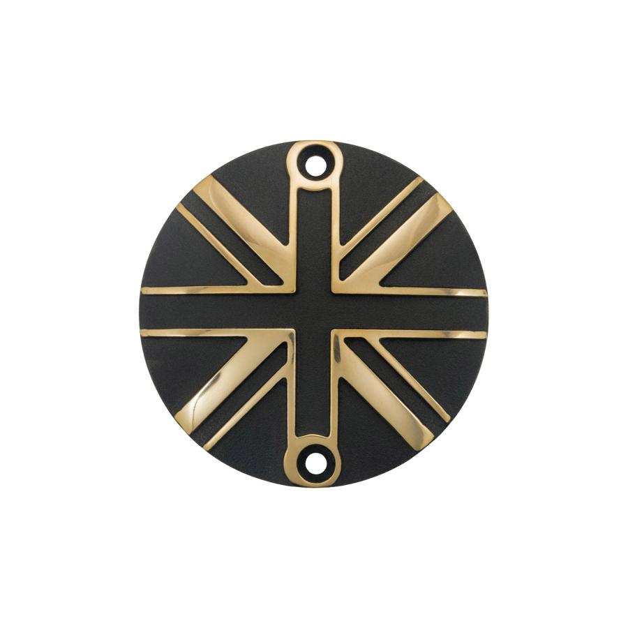 Motone(モートーン) クラッチバッジ ユニオンジャック ブラス/ブラック T100/T120 SpeedTwin900 スクランブラー Scrambler900 MMU549