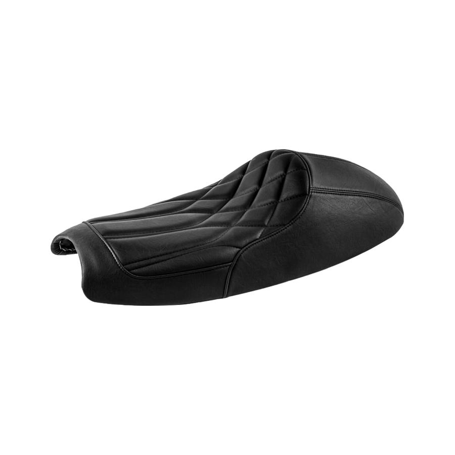 Motone(モートーン) シート カフェスタイル ダイヤモンドステッチ ブラック 空冷 T100 スクランブラー Scrambler スラクストン Thruxton MSM006