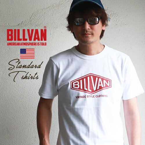 クリックポスト メンズ アメカジ Tシャツ BILLVAN アメリカンスタンダード ダイヤロゴ プリントTシャツ 290113 ビルバン