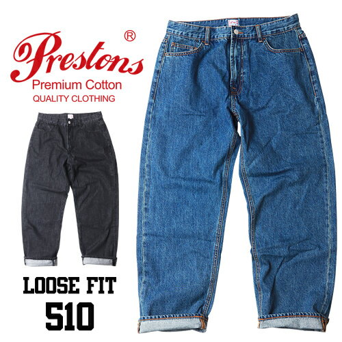 Preston 039 s プレストンズ ＃510 ルーズフィット デニムパンツ アメカジ メンズ ワイドデニム