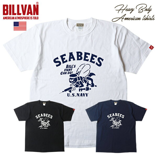 BILLVAN SEABEES ミリタリー ヘビーTシャツ ビルバン アメカジ　US NAVY