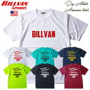 楽天RUBBERSOUL 楽天市場店BILLVAN SPORTS ドライ＆アスレチック 定番ロゴTシャツ 230730ビルバン 吸水速乾 アメカジ tシャツ メンズ