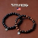 LITTLE WING 黒檀木×コインチャーム ブレスレット kkg740 アメカジ アクセサリー