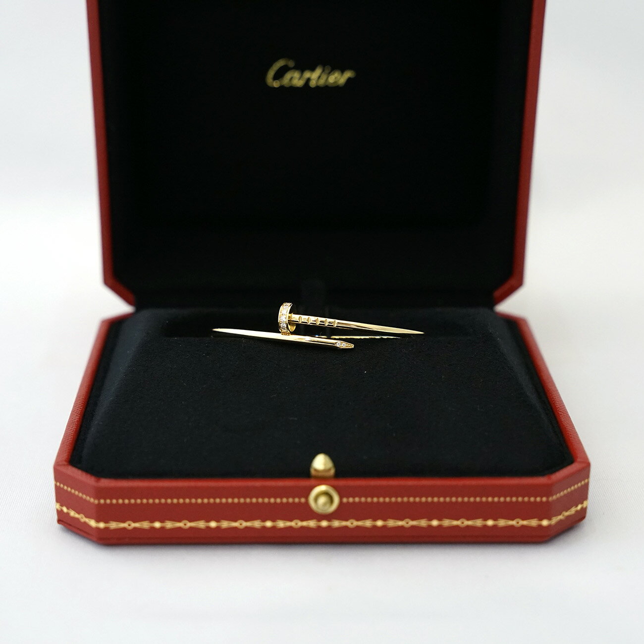 CARTIER　カルティエ　ジュスト アン クル ブレスレットSM　＃15　K18YG　箱・証明書つき　純正ダイヤつき　【中古】Aランク【送料無料】