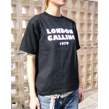 tシャツ 半袖 Calling レディース メンズ トップス カットソー スウェット ロゴ Uネック S M L 黒 ブラック【送料無料】